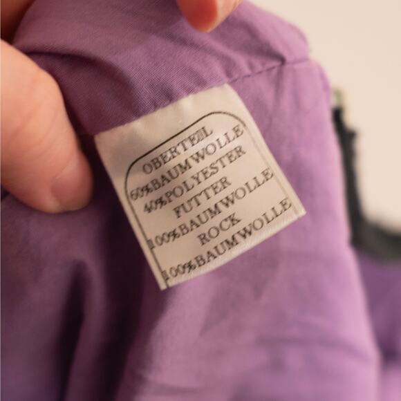 Dirndl.com Josephine Dress Black Purple Folk Oktoberfest Halloween Costume SZ M - Picture 6 of 6